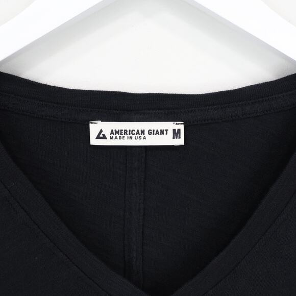 American Giant Womens Premium Slub Long Sleeve V Neck Tee Black Medium NWOT - Picture 3 of 6